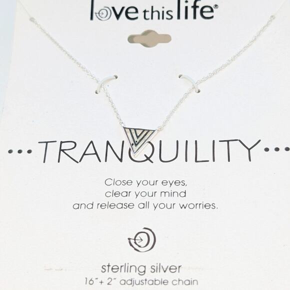 Love This Life Jewelry - Love This Life Tranquility Sterling Silver 16"-18" Necklace NWT